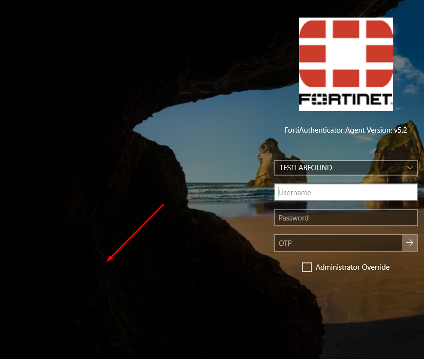 Testing disable permit built-in password providers on FortiAuthenticator agent