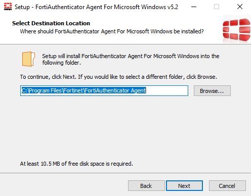 FortiAuthenticator Windows Agent Install - Step 2
