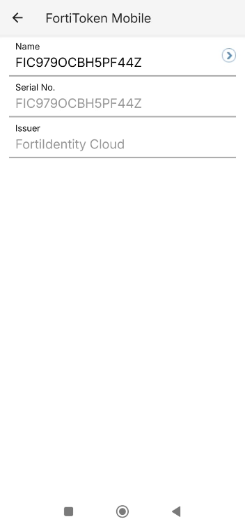 Added Token to FortiToken Mobile