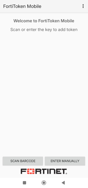 Empty FortiToken Mobile