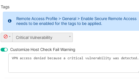 Enforcing VPN Connections with Security Posture Tags