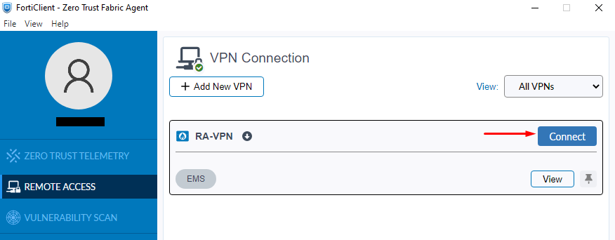 Connect to IPsec VPN dialup on FortiClient