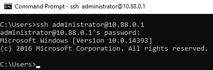 Testing ZTNA TFAP SSH service from Windows client