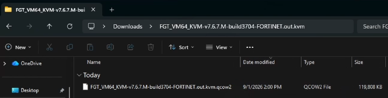 Prepare FortiGate image for GNS3