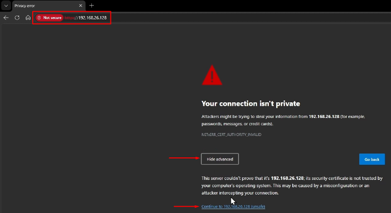 FortiGate unsecure HTTPS connection