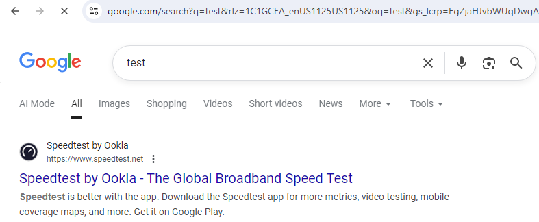 Google access allowed by internet service