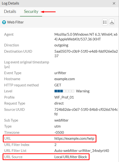 Restrict URL access for HTTPS on FortiGate traffic log