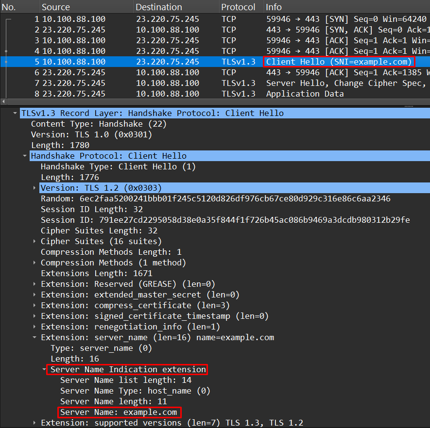 Sniffer for web navigation using unecrypted HTTPS