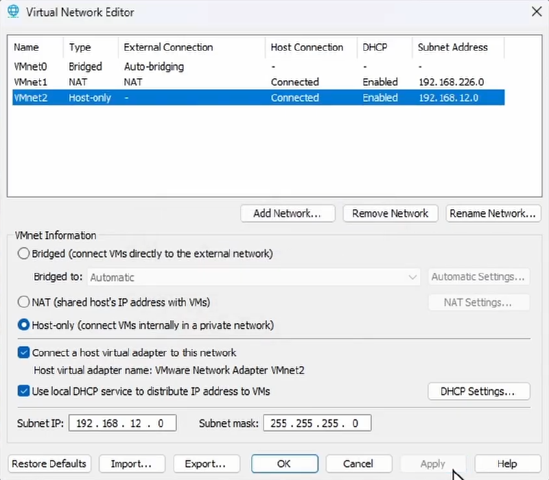 Configure Virtual Networks