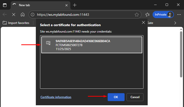 FortiGate ZTNA Access Proxy certificate authentication challenge