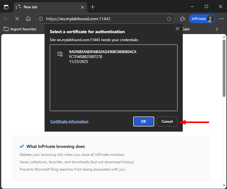 FortiGate ZTNA Access Proxy certificate authentication challenge empty certificate