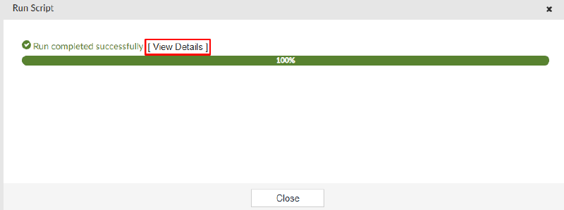 Running a script on device database on FortiManager