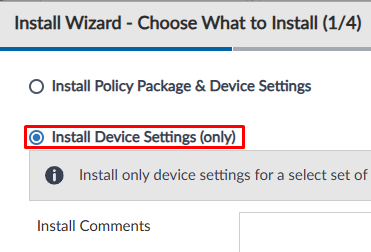 FortiManager - Installing Configuration Changes